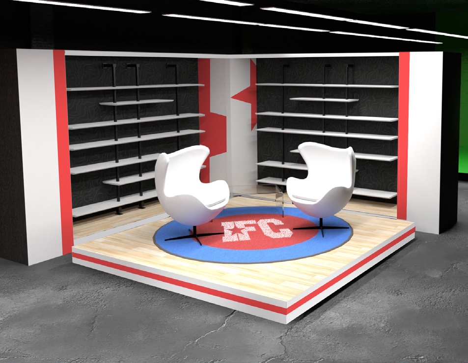 Influencers Club studio, concept 3 chat area